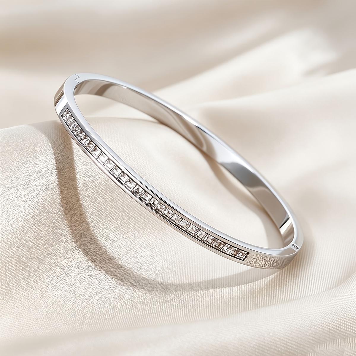 3pcs Unisex Minimalist Bracelet Set, Smooth Finish
